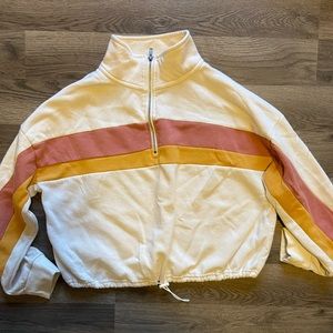 TJ Max striped cropped sweatshirt